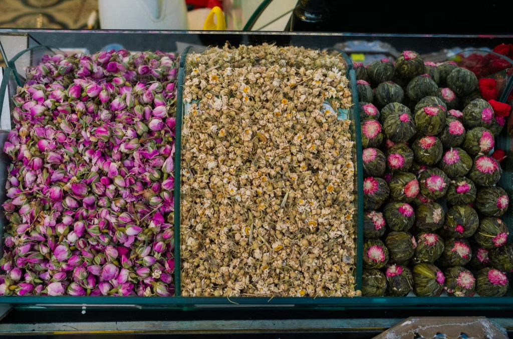 Assorted Set – Dried Rosebuds, Chamomile, and Artisan Flowering Tea