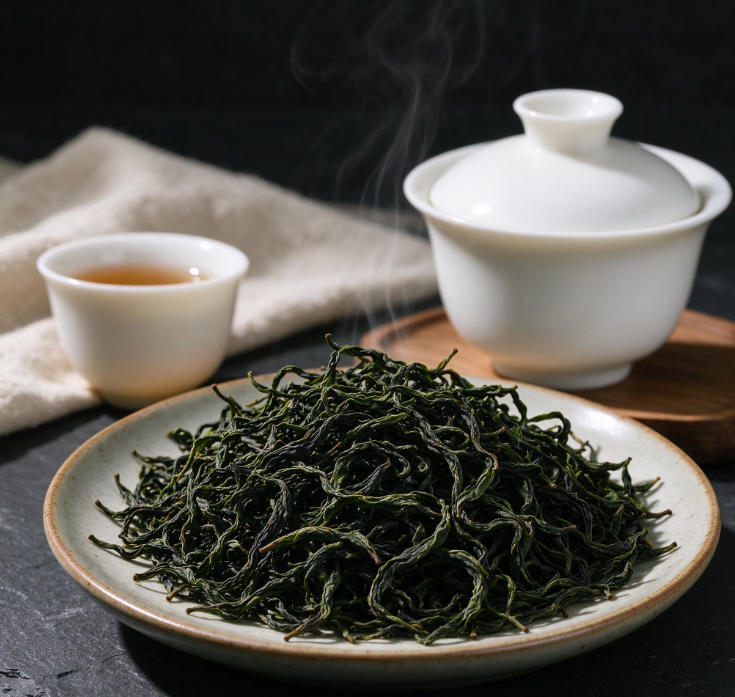 Rolled Whole-Leaf High-Mountain Green Tea (Fresh Aroma)